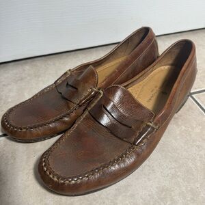 Martin Dingman Men’s 13 W Wide Brown Leather Penny Loafers